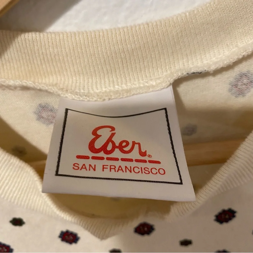 Eber San Francisco Vintage Cream Floral Dress - Picture 4 of 5